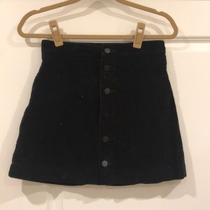 Black corduroy skirt